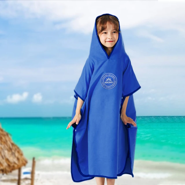 Toalla Poncho de Microfibra, A los niños les encanta esta toalla Poncho,  Toalla con capucha de verano, Poncho de piscina, Personalizado -  México