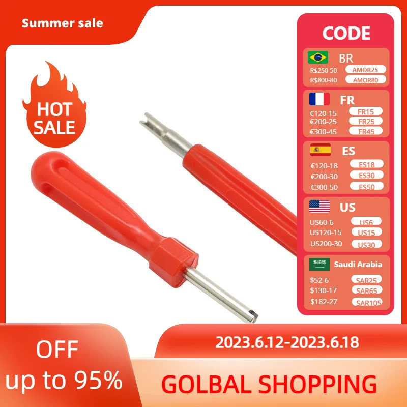 1pc Tire Valve Tool One Way Two Way Valve Core Tool Standard & Large Bore Tyre Nipple Stem Core