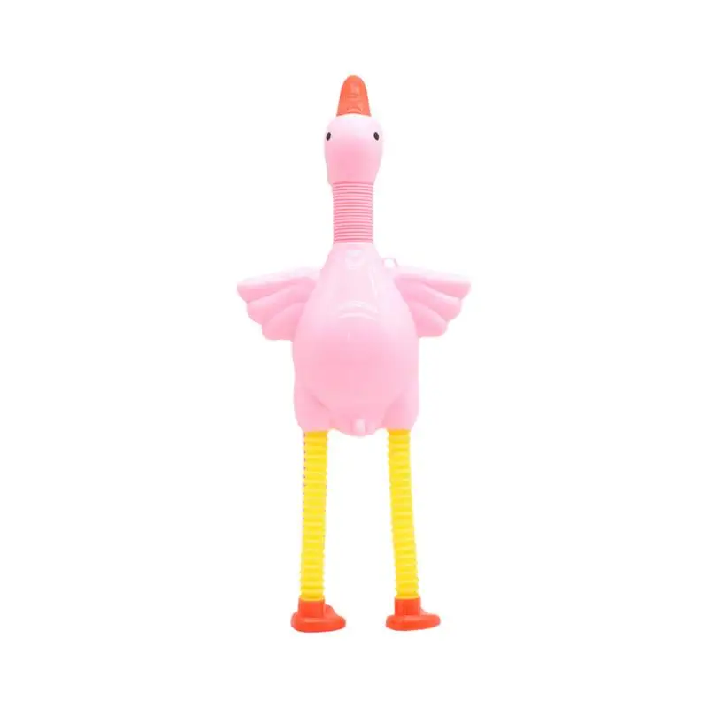 

Geese Figurines Cute Duck Table Ornament Crafts Duck Doll Toy Big White Cartoon Telescopic Geese Home Living Room Table