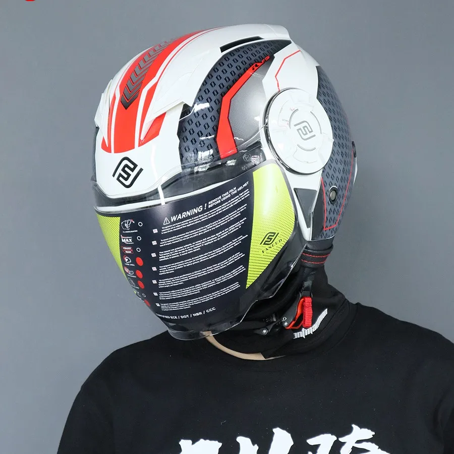 thumbnail image 1 of FASEED-729 Casco de motocicleta de doble lente para scooter, locomotora eléctrica 3C para hombres y mujeres que viajan en verano en las cuatro estaciones., 1 of 5