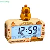 Kawaii Capybara Anime Alarm Clock Room Desktop Ornament Student Alarm Clock Charm Birthday Gift With Stickers 5