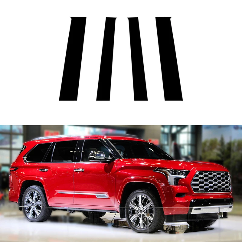 

4 шт., накладки на стойки дверей и окон для Toyota Sequoia XK80 2023