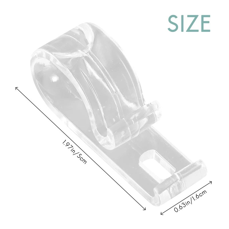 8Pcs Curtain Clear P Clips Hook,Roller Blind Clips Child Safety Chain Cord P Clip Hooks For Vertical Roman Roller Blinds