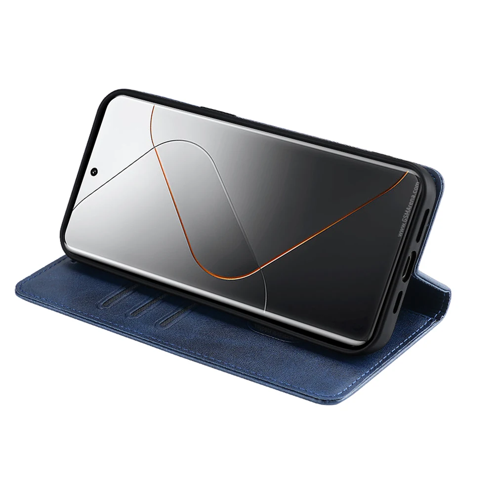 Premium Business Leather Flip Wallet Phone Case with Magnetic Stand Feature