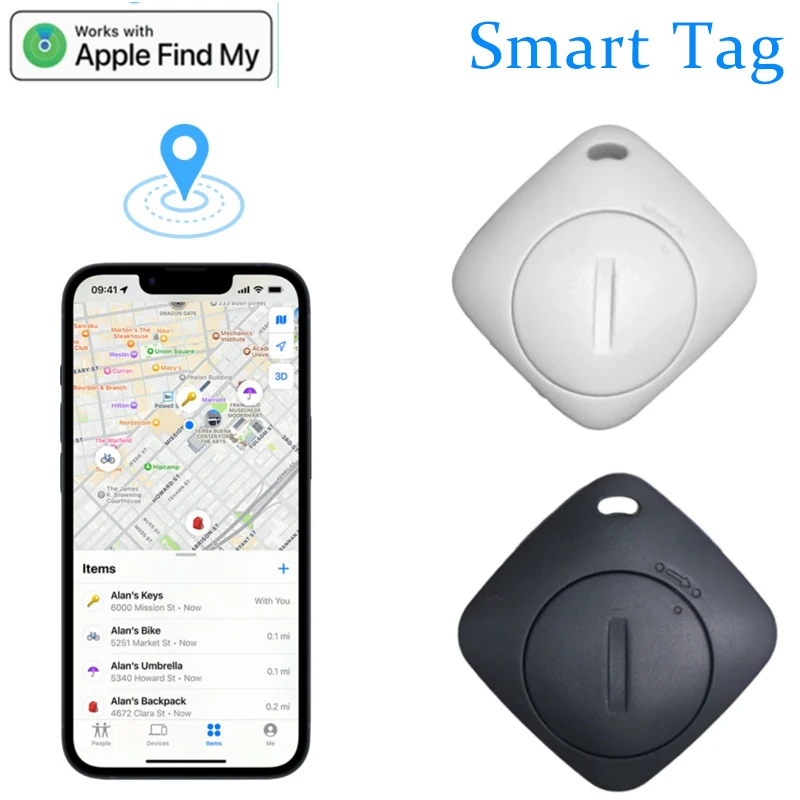 AIYATO Bluetooth Key Finder work Apple Find My Global Network Smart AirTag Tracker IOS System Item Locator Bags