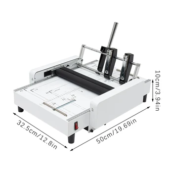 60W Paper Folding Machine, A3 Booklet Maker, Binding & Folding Machine with Visible Panel 5.83*8.27in-11.69*16.54in 6