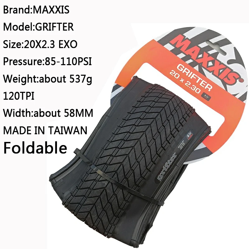 MAXXIS GRIFTER Stunt Bicycle Tyre, Foldable And Lightweight With