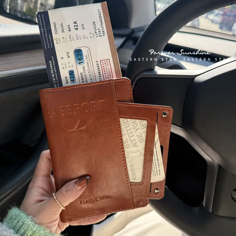 Premium RFID Blocking Leather Passport Holder and Travel Wallet