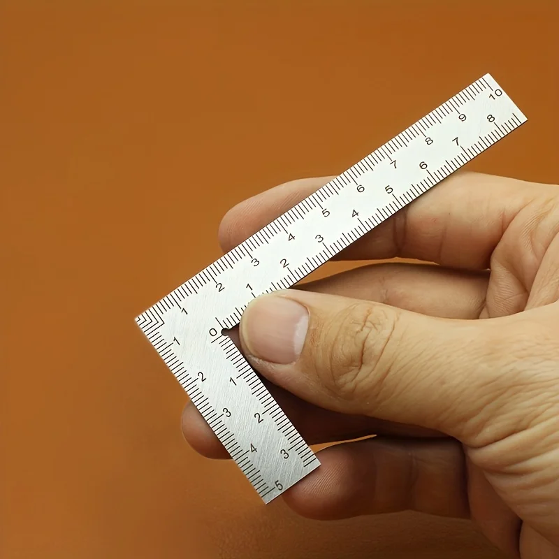Mini Square Stainless Steel L-shaped Scale For Office/Home
