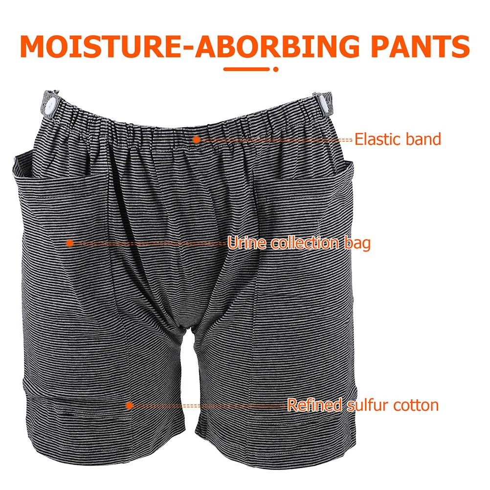 Ostomy Patient Men Incontinence Care Pant Urine Spandex Portable Bag Surgery Caring Pockets