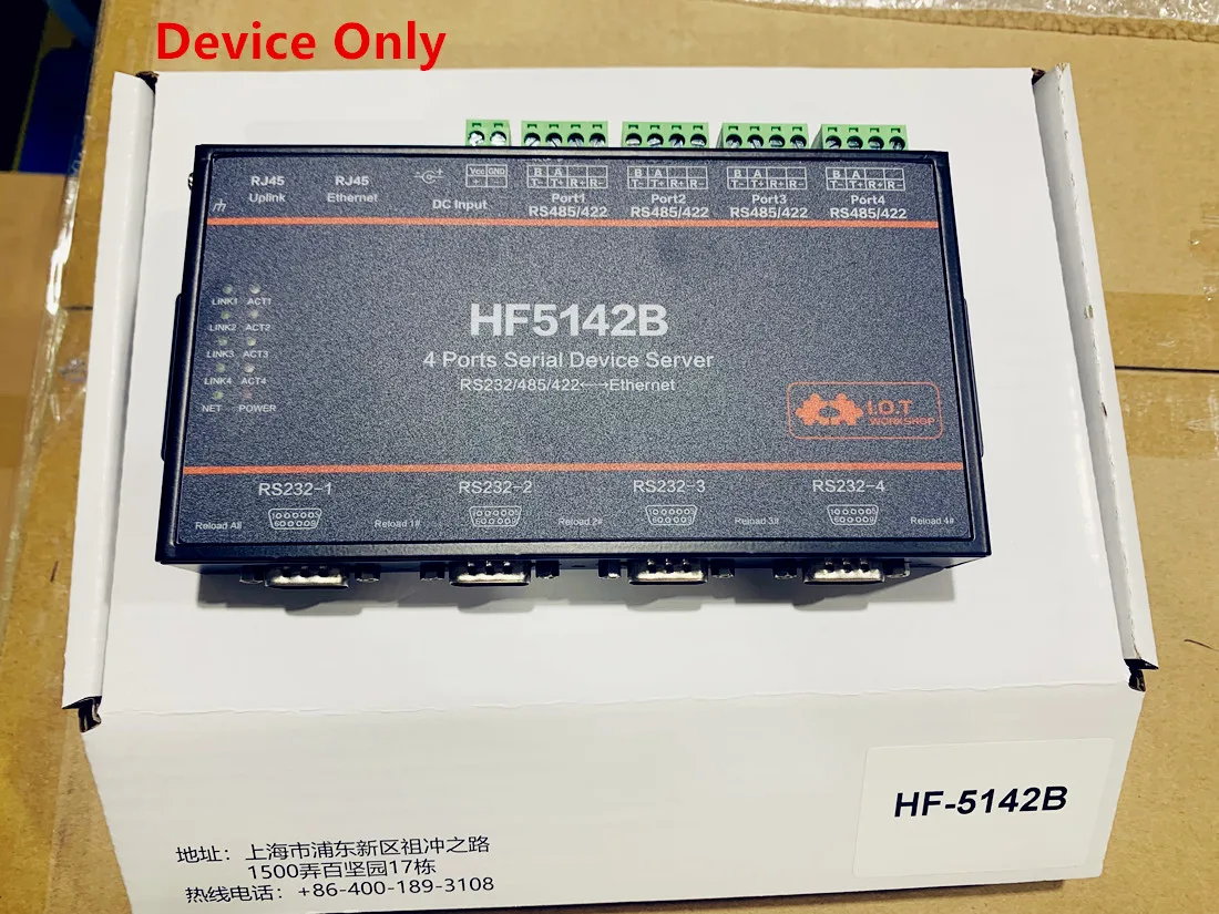 

Hf5142b Rs232 , Rs485 к Ethernet, 4 порта Rj45 Rs232/485/422 последовательный к Ethernet бесплатно Rtos Hf5142b