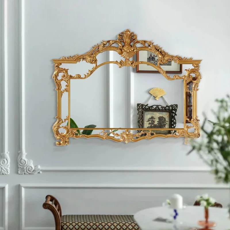 Antique Wavy Glass Mirror & Frame