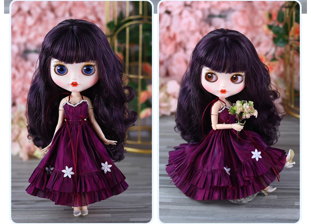 Allison – Premium Custom Neo Blythe Doll with Blue Hair, White Skin & Matte Smiling Face 9 Allison – Premium Custom Neo Blythe Doll with Blue Hair, White Skin & Matte Smiling Face 9