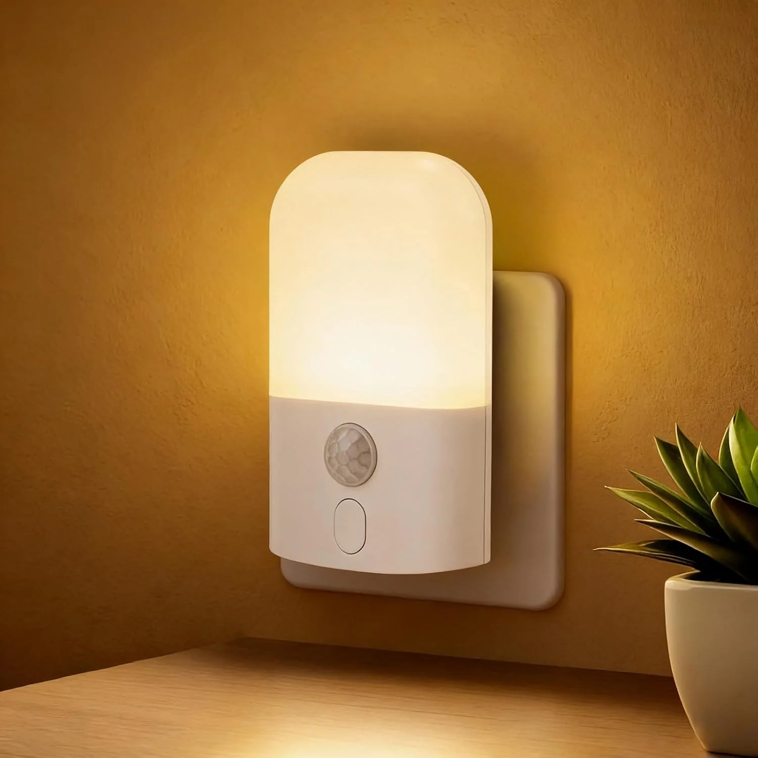 Plug-In Night Light With Motion Sensor, 5 Adjustable Brightness Levels, Plug-In Lamp For Kids’ Room, Stairs, Hallway, Bedroom