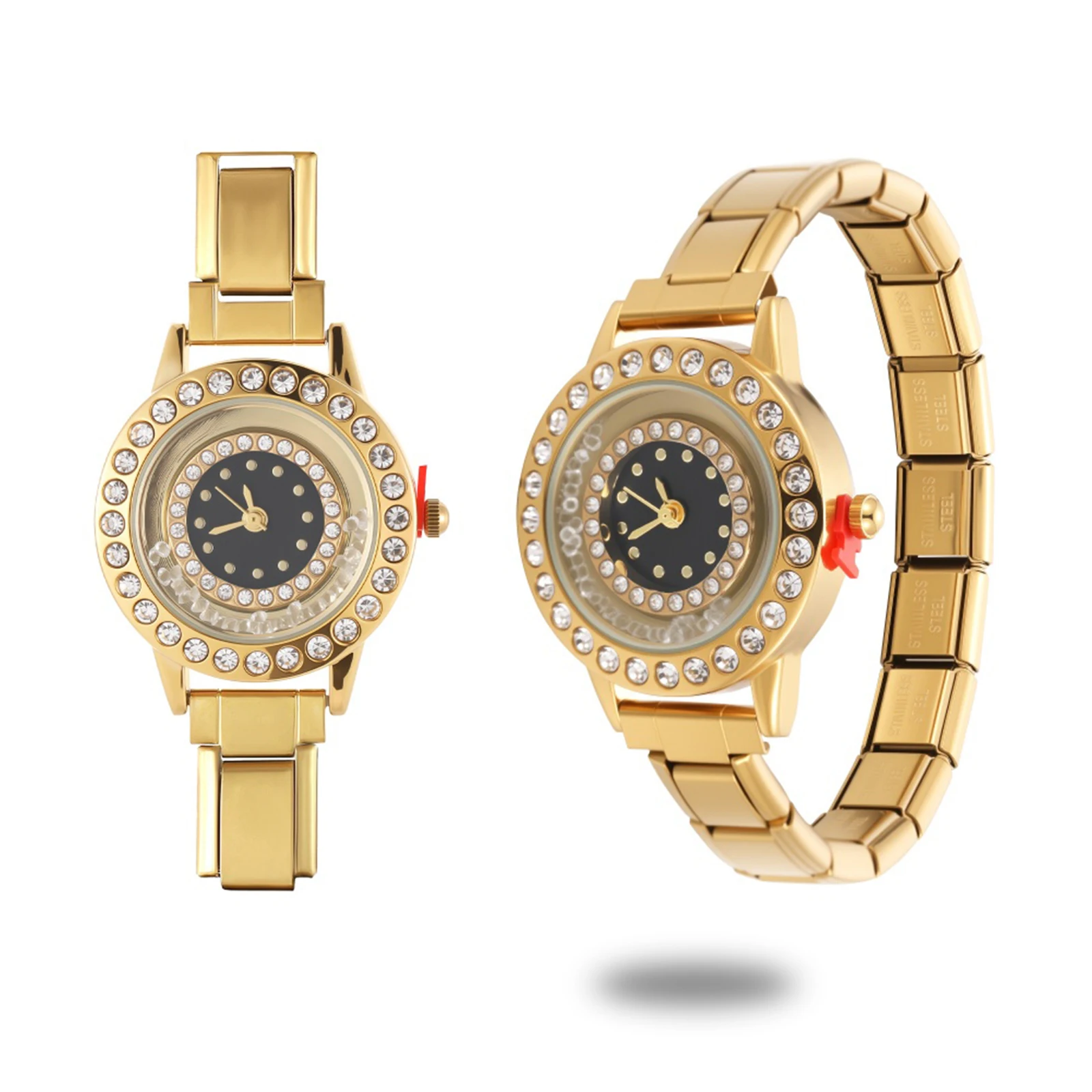 Zircon Square Watch High Quality Stainless Steel Watch