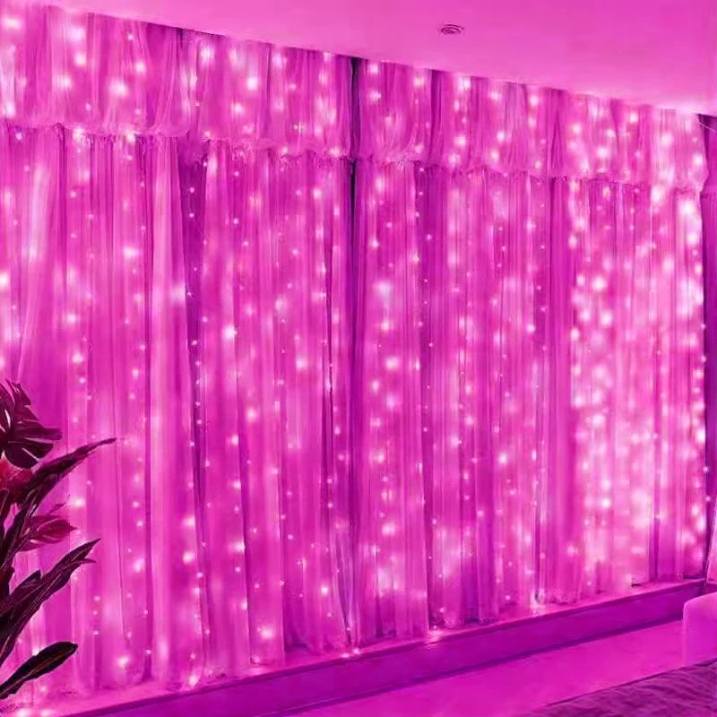 thumbnail image 1 of Guirnalda de luces LED navideñas de Año Nuevo 2025, guirnalda de luces USB para cortina, decoración para bodas, fiestas, decoración de ventanas del hogar, 1 of 5
