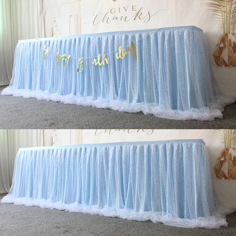 Tulle Tutu Table Skirt for Party Wedding Home Decoration Birthday Party / Baby Shower Table Skirt