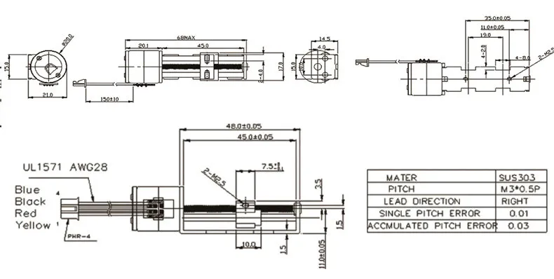 micro mini moteur pas pas actionneur robot