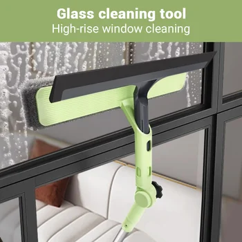 1Pcs Extendable Double-Sided Window Squeegees High Window Cleaning Scraper All-Purpose Cleaning Tools For Glass Walls And Floors