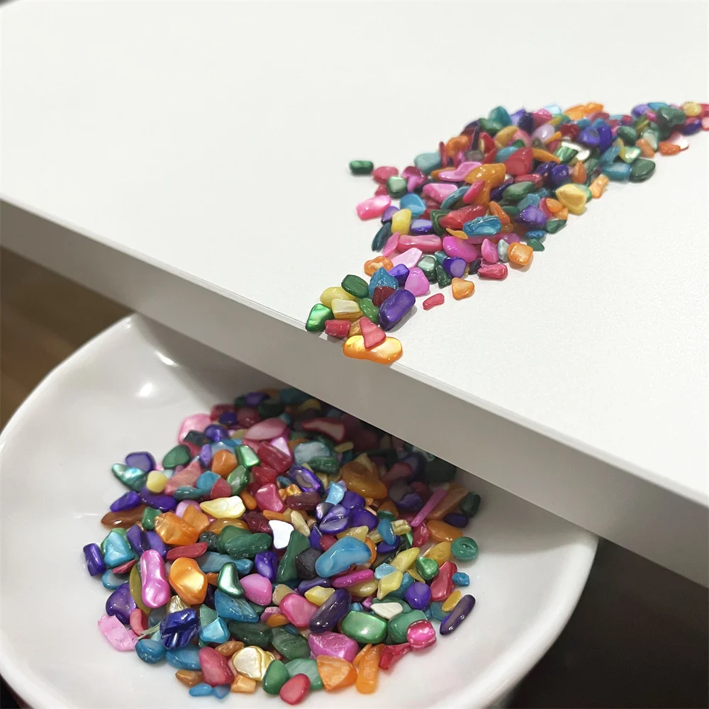 Vibrant Natural Crushed Shell Beads for Weddings, Vase Fillers, Home Decor, and Crafts