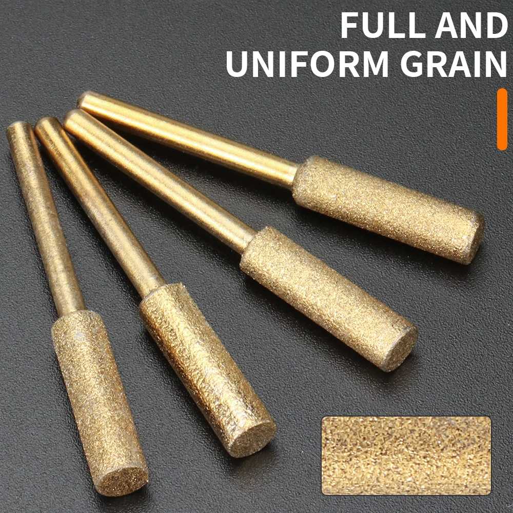 5/12 stücke Diamant Beschichtet Zylindrischen Grat 4,0mm 4,8mm Kettensäge Spitzer Stein Datei Kettensäge Schärfen Carving schleifen Schleif – Detail 4