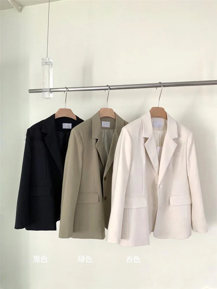 Korean Fashion Solid Two-piece Skirt Set Women Single Breasted Blazer Coat + Pleated Mini Skirt Autumn Office Lady Casual Suits