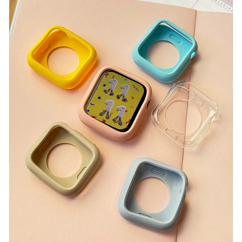 Premium Silicone Watch Case Bumper Protector Cover - Universal Fit for Various Sizes and Series