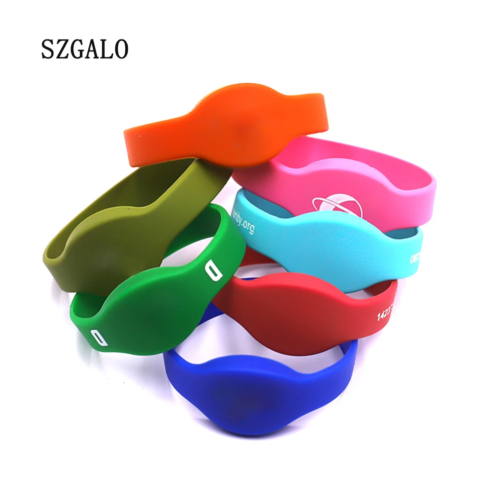 

10pcs/Lot 125Khz T5577 Rewritable RFID Bracelet Silicone Wristband Watch Copy Clone Blank Card In Access Control Card