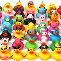 2 inch Assortment Rubber Duck in Bulk,50-Pack Assorted Mini Duck Toy for Ducking Cruise Ship,Floater Duck for Kid Bath Toy Gift 1