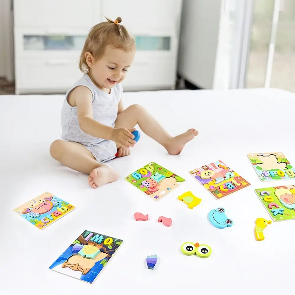 

Baby Montessori Toys 3d Wooden Puzzle Cartoon Animal Traffic Jigsaw Puzzle Early Learning Educational Toys for Children Gift