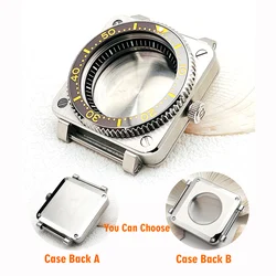 42mm Square Pilot Cockpit Watch Case with Sapphire Crystal Glass for Case Back A (011 Watch Case)
