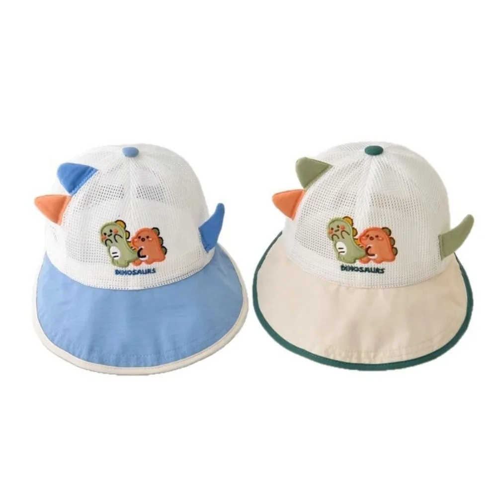 Cute Thin Children's Mesh Basebal Hat Breathable Sunshade Summer Sun Hat Large-Brim Sun Protection Baby Duckbill Hat Summer