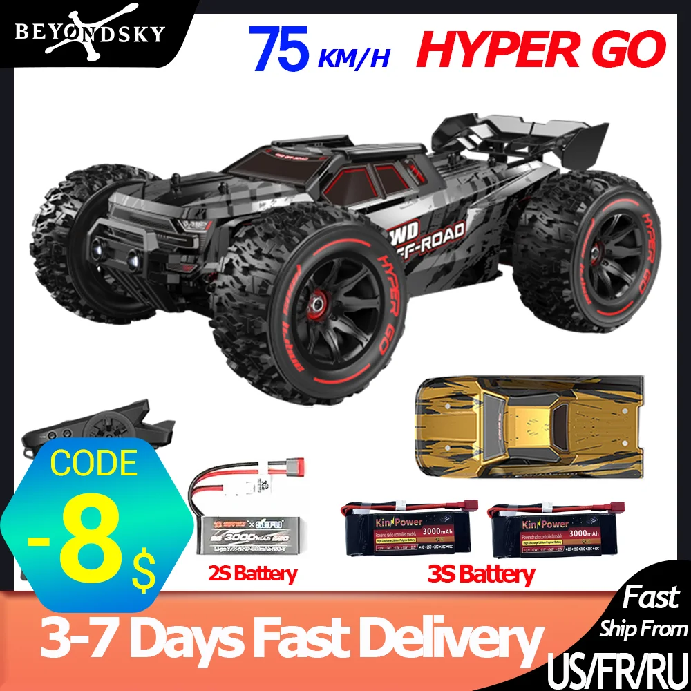 

75 km/h Hyper Go MJX 14209 14210 V2.0 1/14 RC Car Brushless 2.4G Remote Control 4WD Off-road Racing RC Truck Electric Hobby Toy