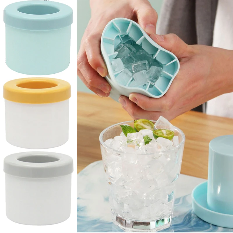 Cylinder Silicone Ice Cube Mold Quickly Freeze Silicone Ice Maker Ice Cup  Creative Cylinder Ice Bucket Whiskey Beer Maker - AliExpress