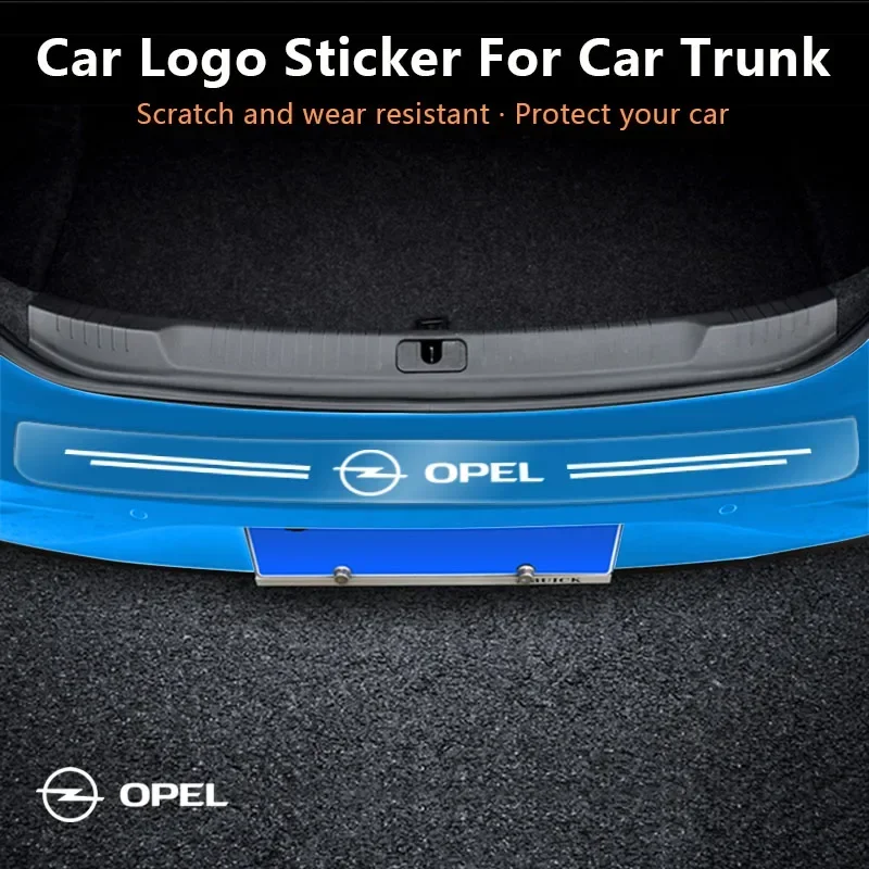 1pcs 자동차 트렁크 투명 보호 스티커 Opel Astra j Insignia Astra Corsa Zafira b Mokka Vivaro Meriva 자동차 액세서리