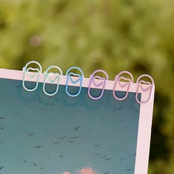 TUTU 50pcs /bag mini heart pink purple green blue Color Clip Bookmark binder clip Office Accessories paper Clips Patchwork Clip