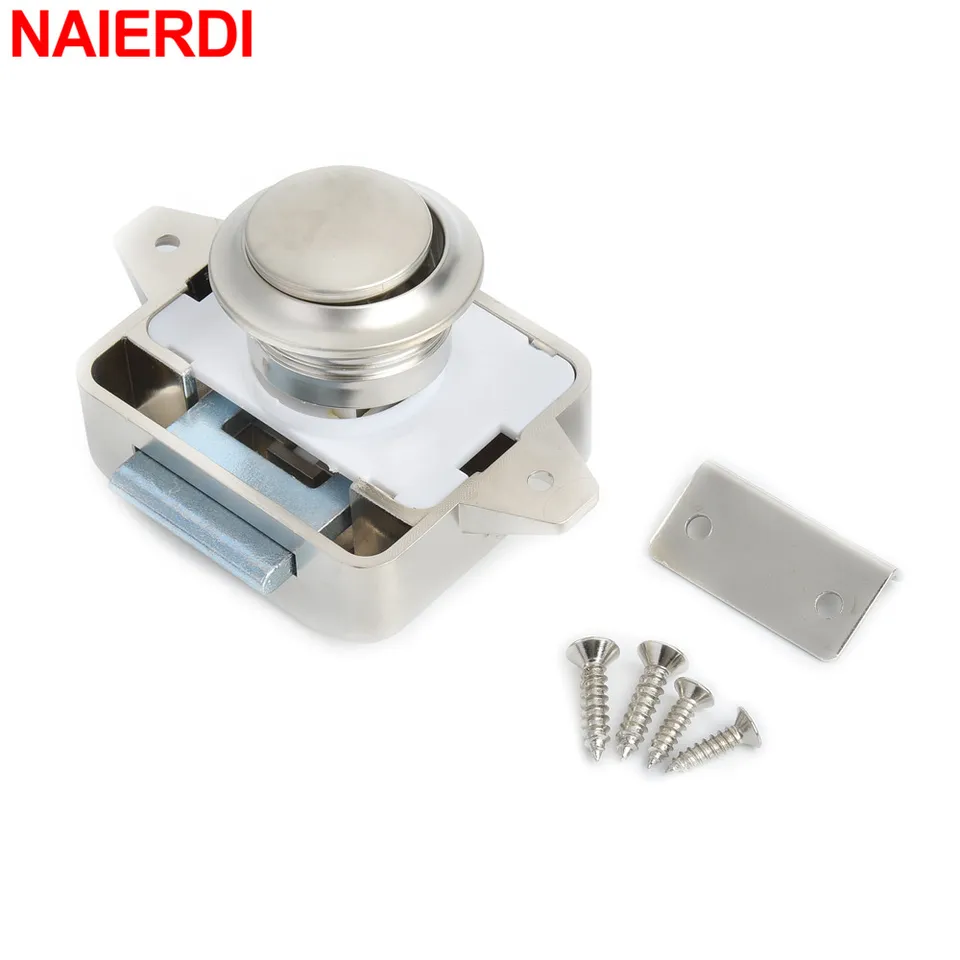 10 Stuks Camper Van Sloten, Metalen Drukknop Deurslot Meubelslot Kast Lock Knop Slot Deurbevestiging Voor Camper Caravan Jacht Zwart