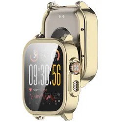 Premium Soft TPU Protective Case and Screen Protector Cover for Watches - Full Coverage Accessories (Gold)