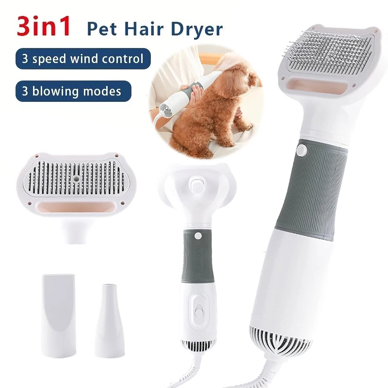 Pet Water Blower Hair Pulling Blowing Wind Modeling 3 in 1 Artifact Cat Dog High Performance Electric Powered Hair Dryer