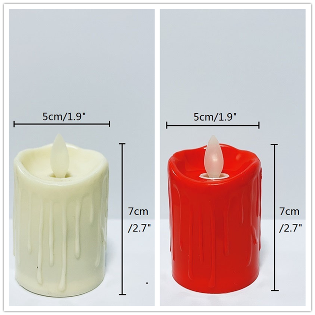 Operated LED Candles Simulation Flameless Flickering Tea Light Fake Candle Electric Votive Candle Worship Decor Candles