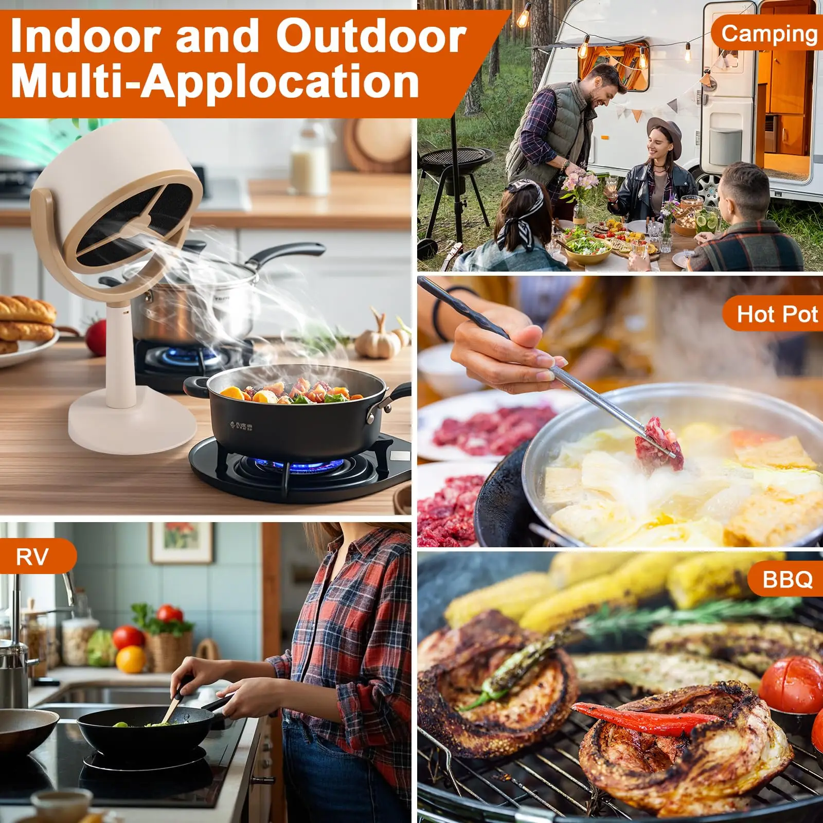 USB سطح المكتب شفاطات المطبخ قابلة للشحن مروحة الع...