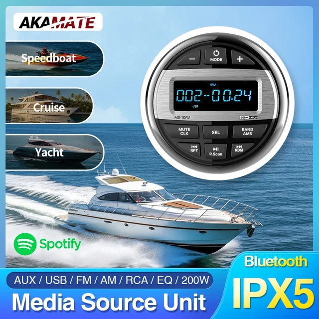 Waterproof Marine Stereo ATV UTV MP3 Player Boat FM AM Radio Bluetooth Car  Audio