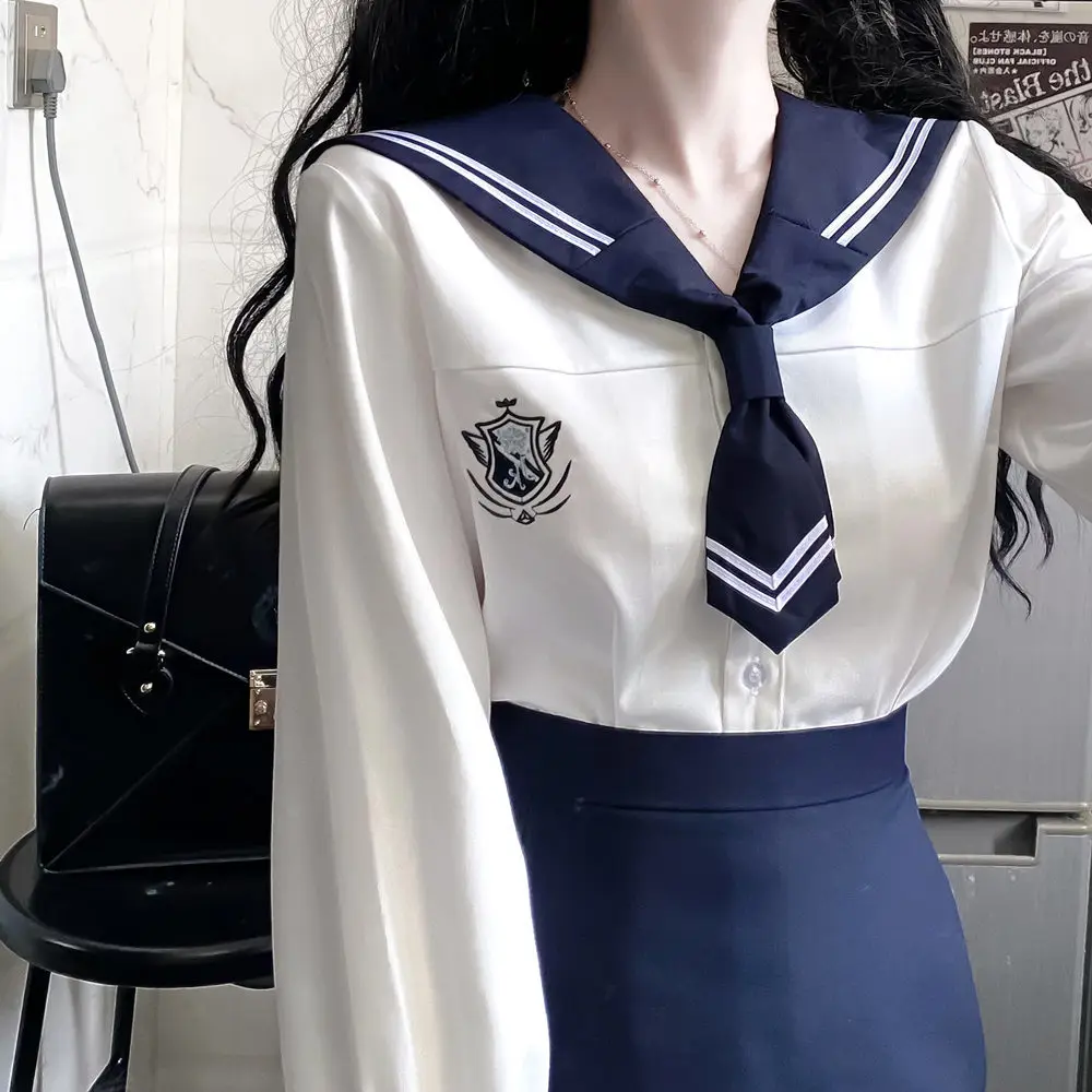 Korean Uniform Hot Girl College Style Jk Bag Hip Skirt Sailor Suit Jkuniform School Uniform Cosplay School Girl Japanese Fashion