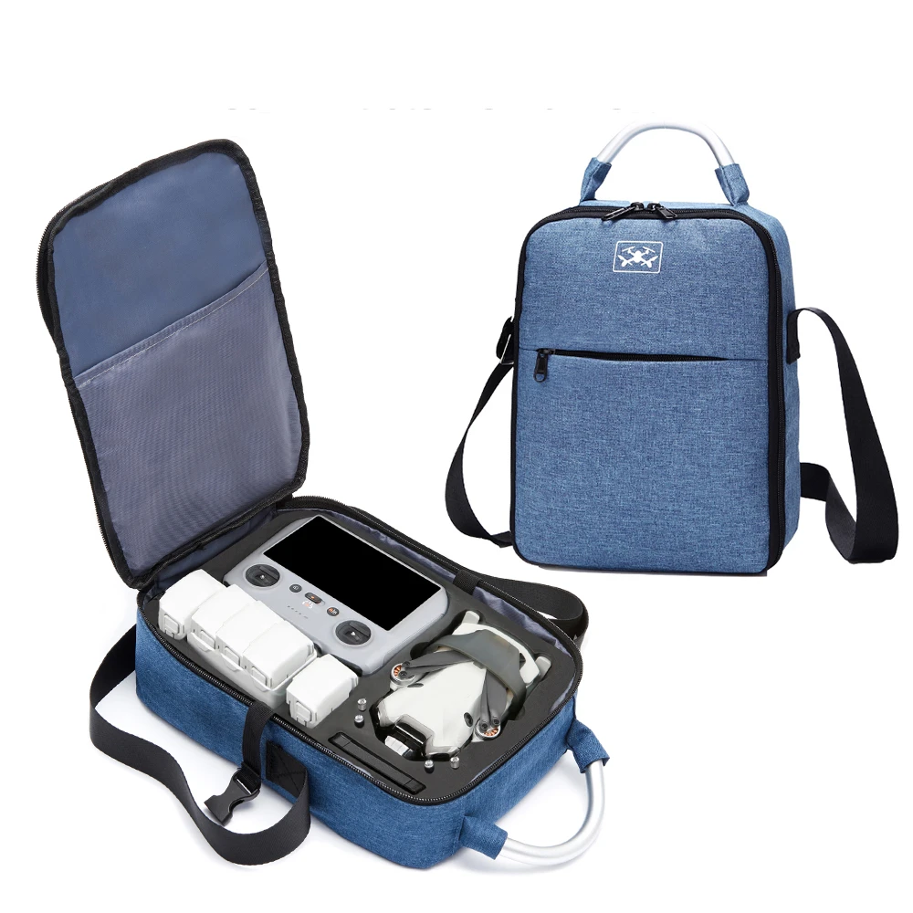 Sac de transport pour drone DJI Mini 4 Pro porté en bandoulière, étui de rangement portable et résistant, idéal pour le voyage.