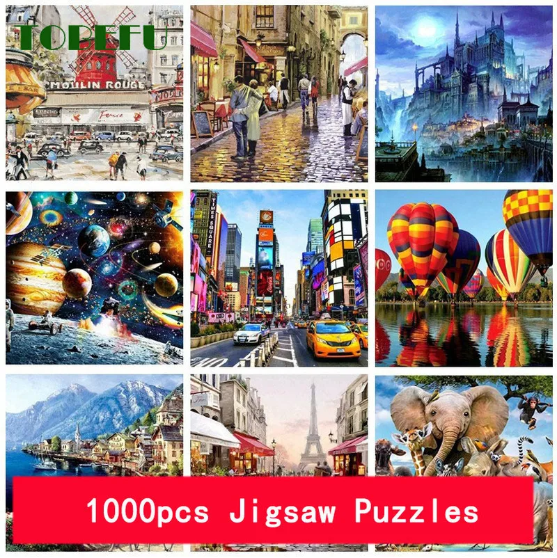 2020 New Adults Puzzles,1000 Pieces Jigsaws Picture Puzzles Wooden Assembling Games Kids Educational Puzzles Toys 