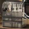Makeup Storage Box, Transparent Organizer, Large Capacity Case, Moisture-Proof Waterproof Cosmetic Storage for Vanity 1