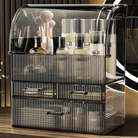  Makeup Storage Box, Transparent Organizer, Large Capacity Case, Moisture-Proof Waterproof Cosmetic Storage for Vanity 1