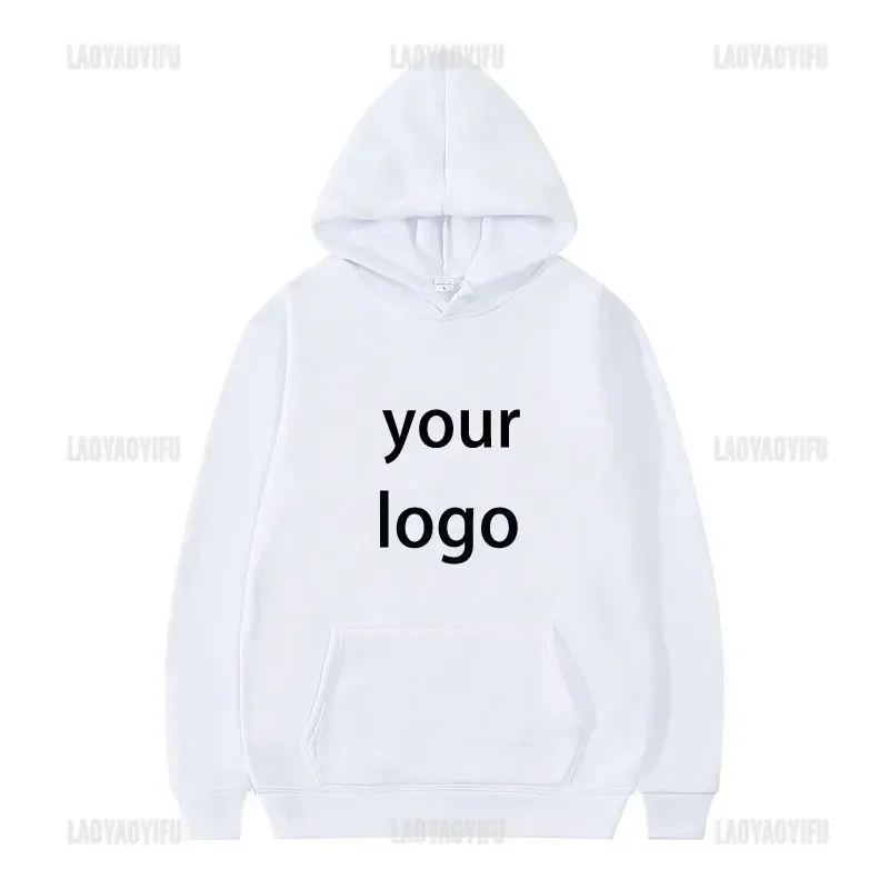 thumbnail image 1 of 2024 Estudiante Casual Texto impreso personalizado Sudadera con capucha DIY Logotipo personalizado Sudadera con capucha personalizada Sudadera con logotipo de texto, 1 of 5