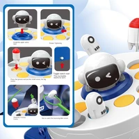 Electric Fishing Toy Turntable Bounce Launching Rocket Pop Up Fishing Game Toy Fine Motor Sensory Training Bouncing Board Toys 2