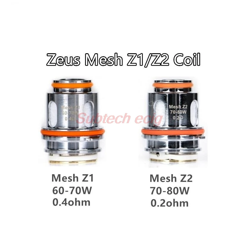 

5pcs Replaceable Core Coils for Zeus Sub Ohm RTA Z1 Mesh Coil 0.4ohm Z2 Mesh Coil 0.2ohm KA1 For Zeus Sub ohm RTA Tank Vape Coil